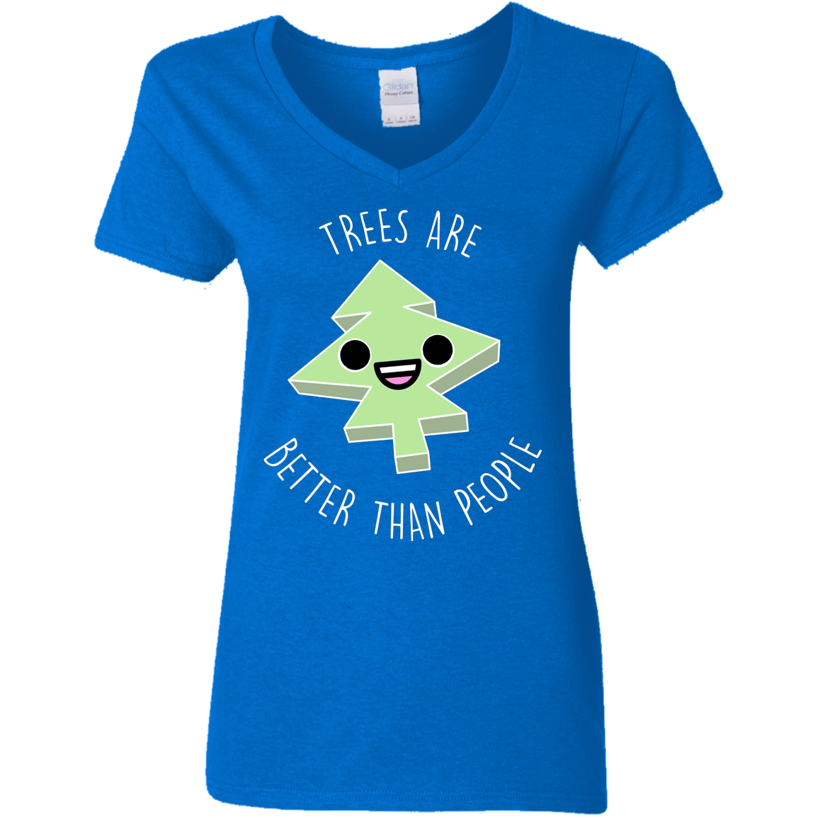 T-Shirts Royal / S I Like Trees Women's V-Neck T-Shirt
