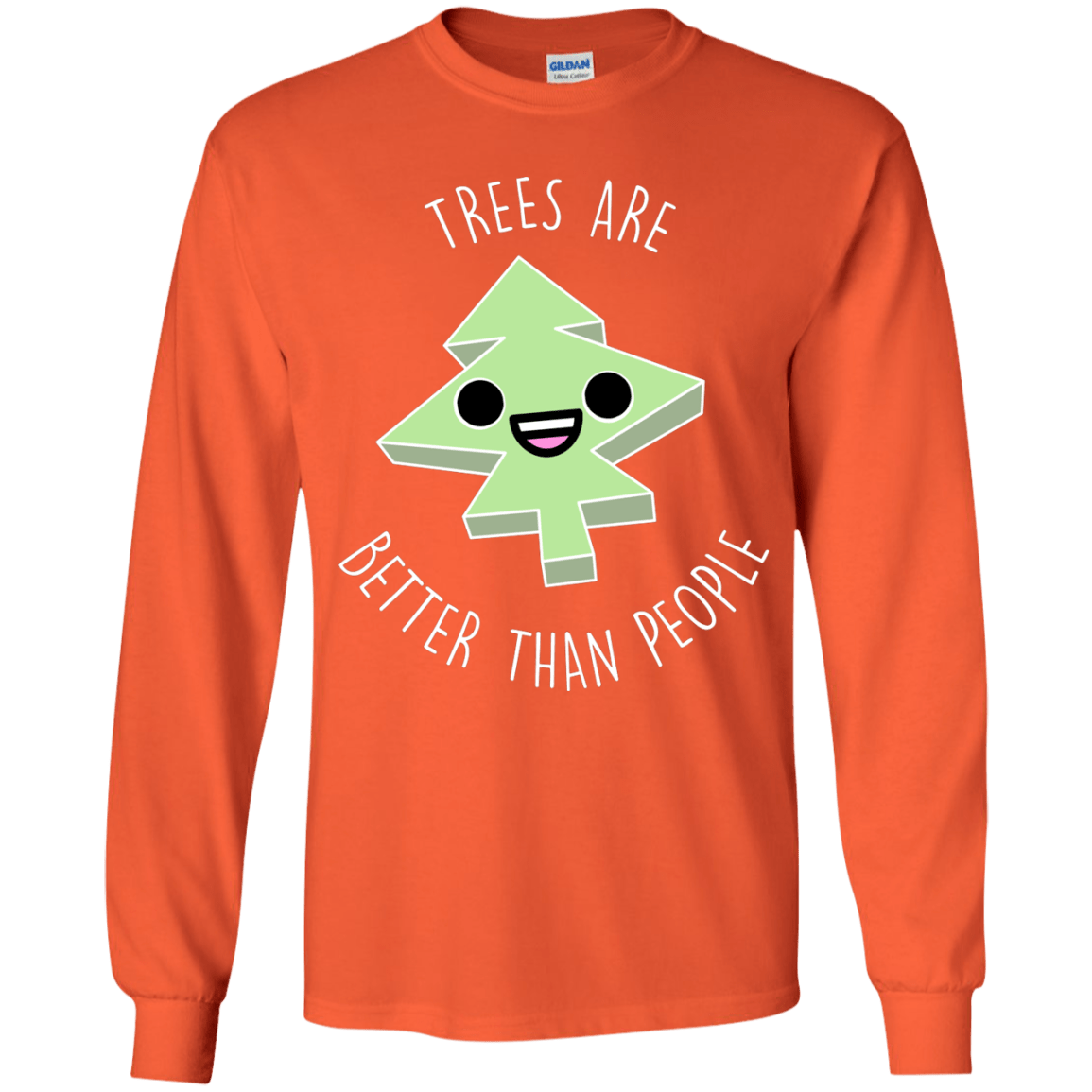 T-Shirts Orange / YS I Like Trees Youth Long Sleeve T-Shirt