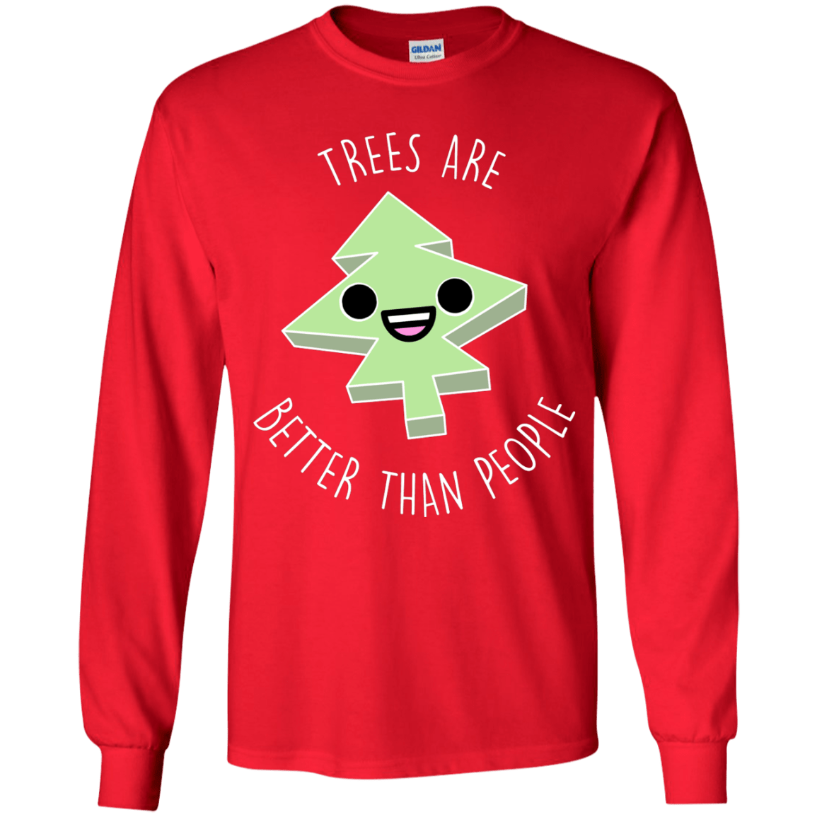 T-Shirts Red / YS I Like Trees Youth Long Sleeve T-Shirt