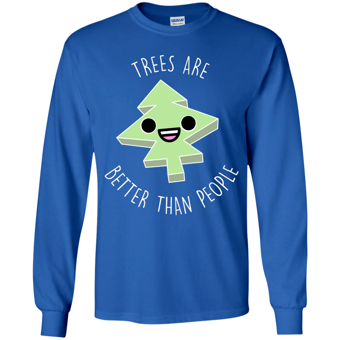T-Shirts Royal / YS I Like Trees Youth Long Sleeve T-Shirt