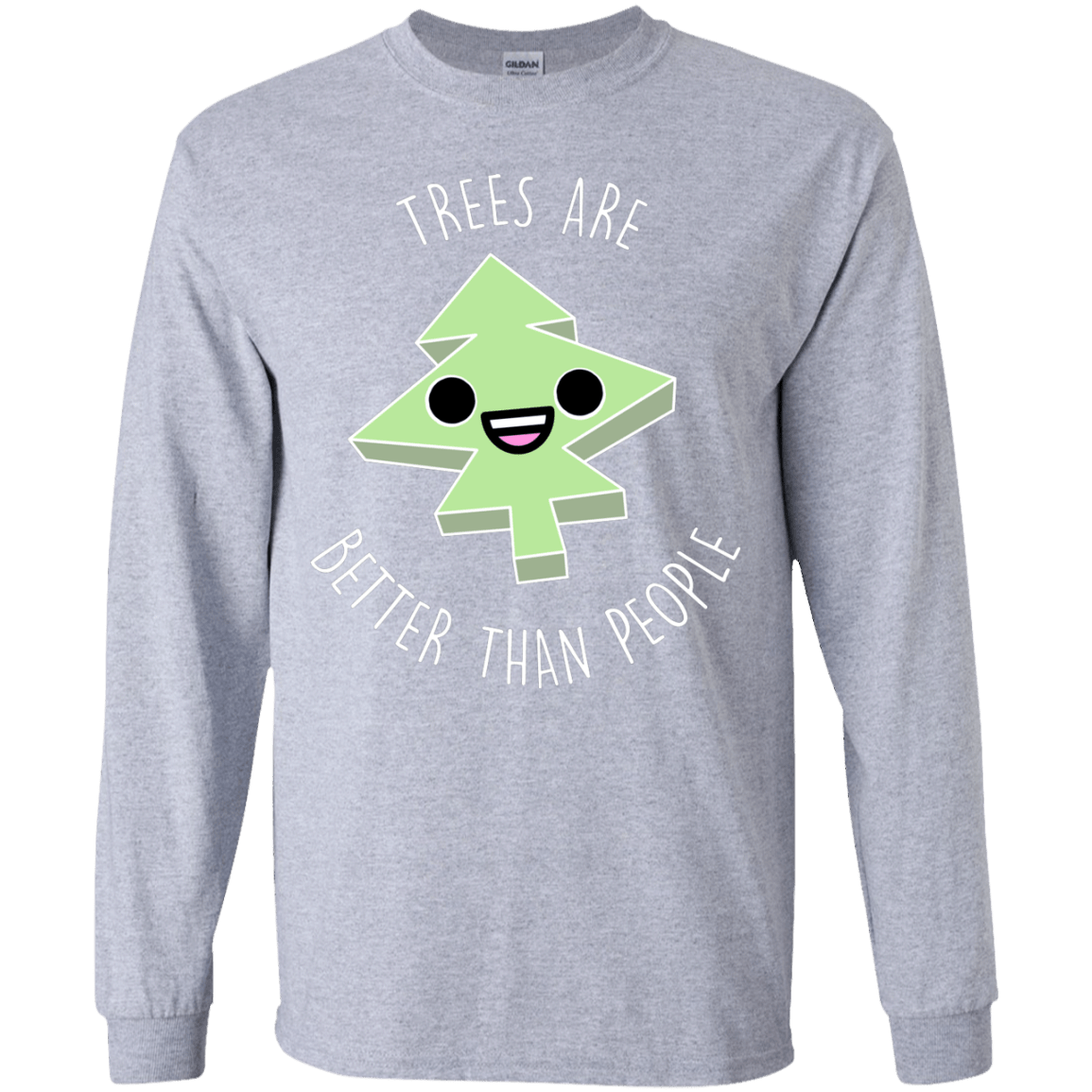 T-Shirts Sport Grey / YS I Like Trees Youth Long Sleeve T-Shirt