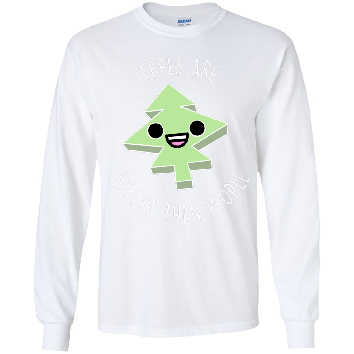 T-Shirts White / YS I Like Trees Youth Long Sleeve T-Shirt