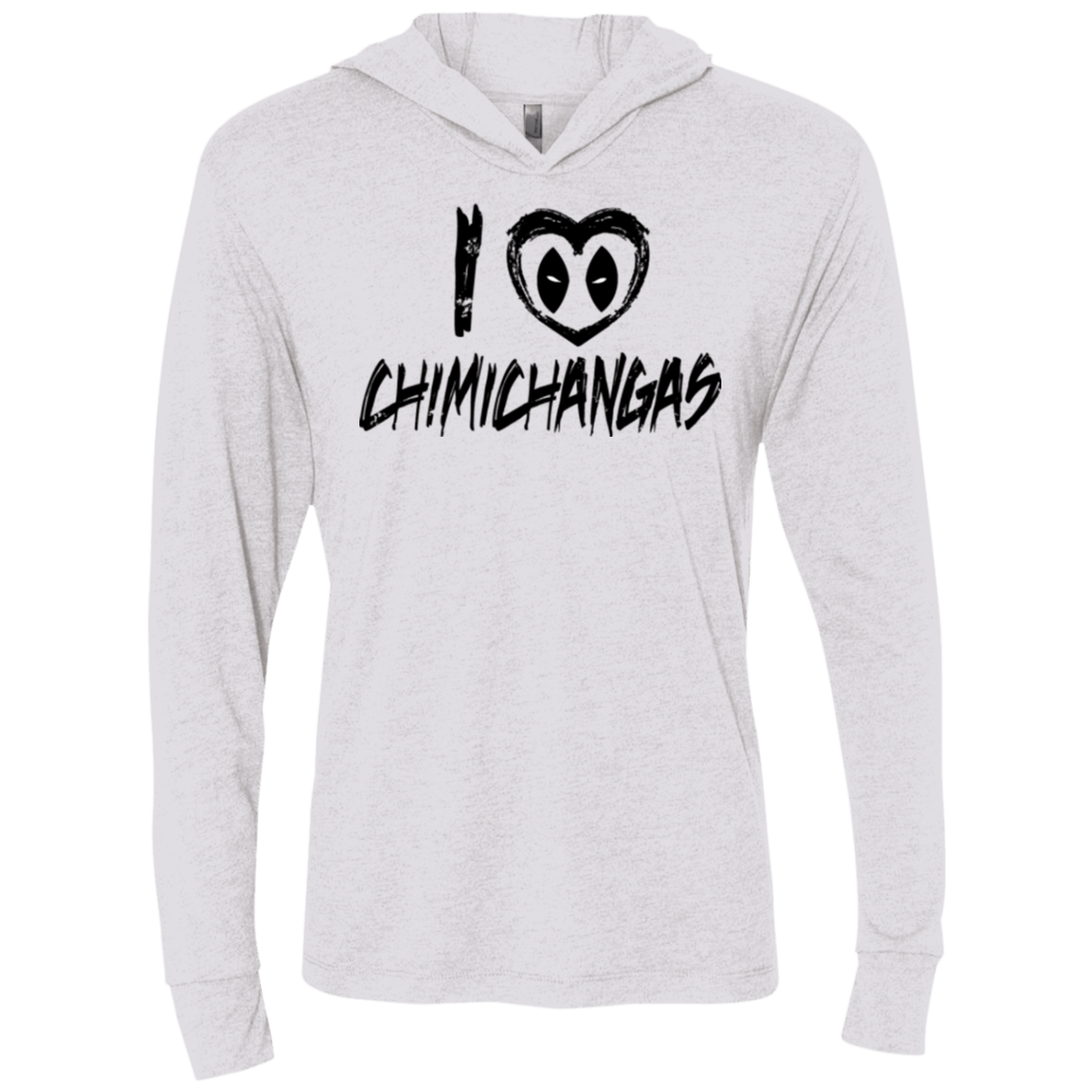 T-Shirts Heather White / X-Small I Love Chimichangas Triblend Long Sleeve Hoodie Tee