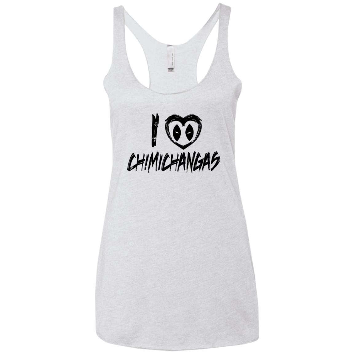 T-Shirts Heather White / X-Small I Love Chimichangas Women's Triblend Racerback Tank