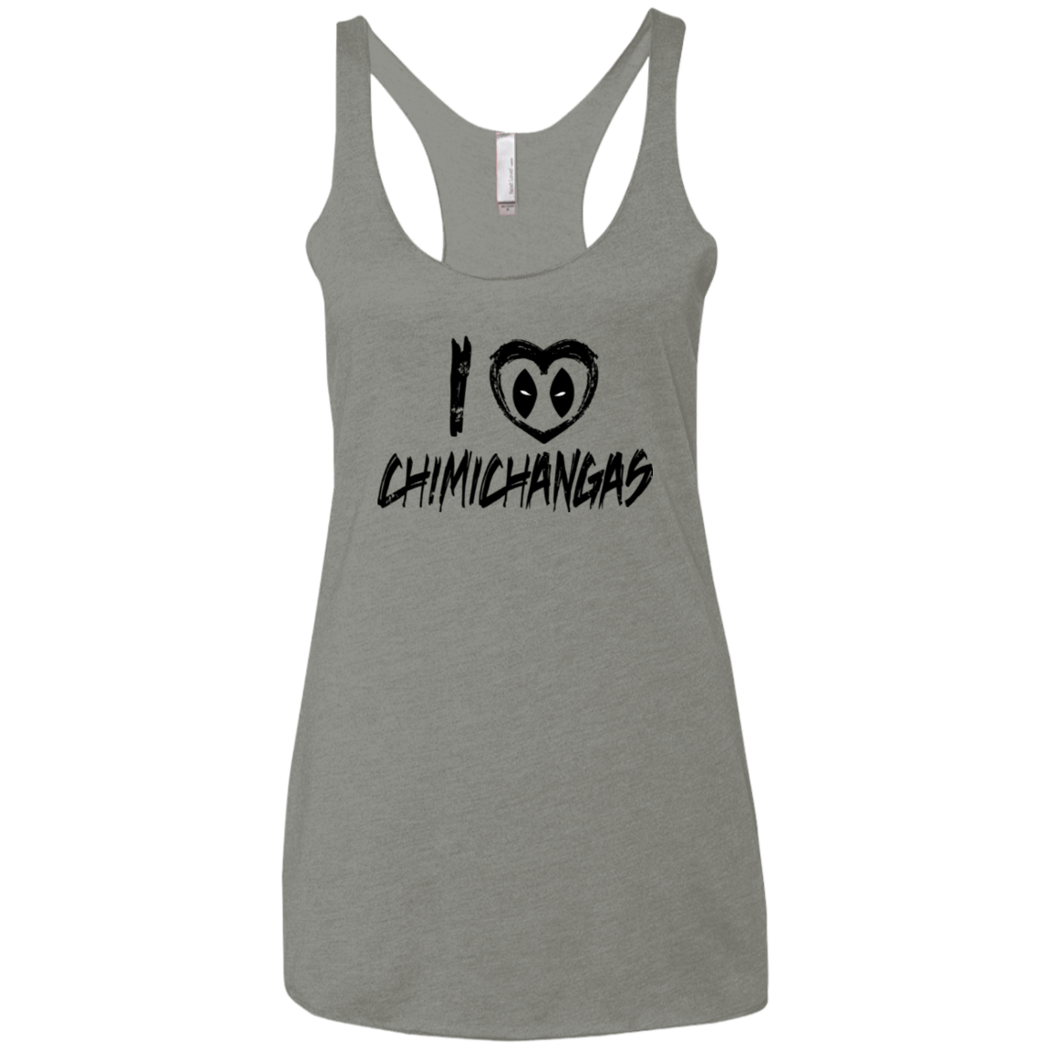 T-Shirts Venetian Grey / X-Small I Love Chimichangas Women's Triblend Racerback Tank