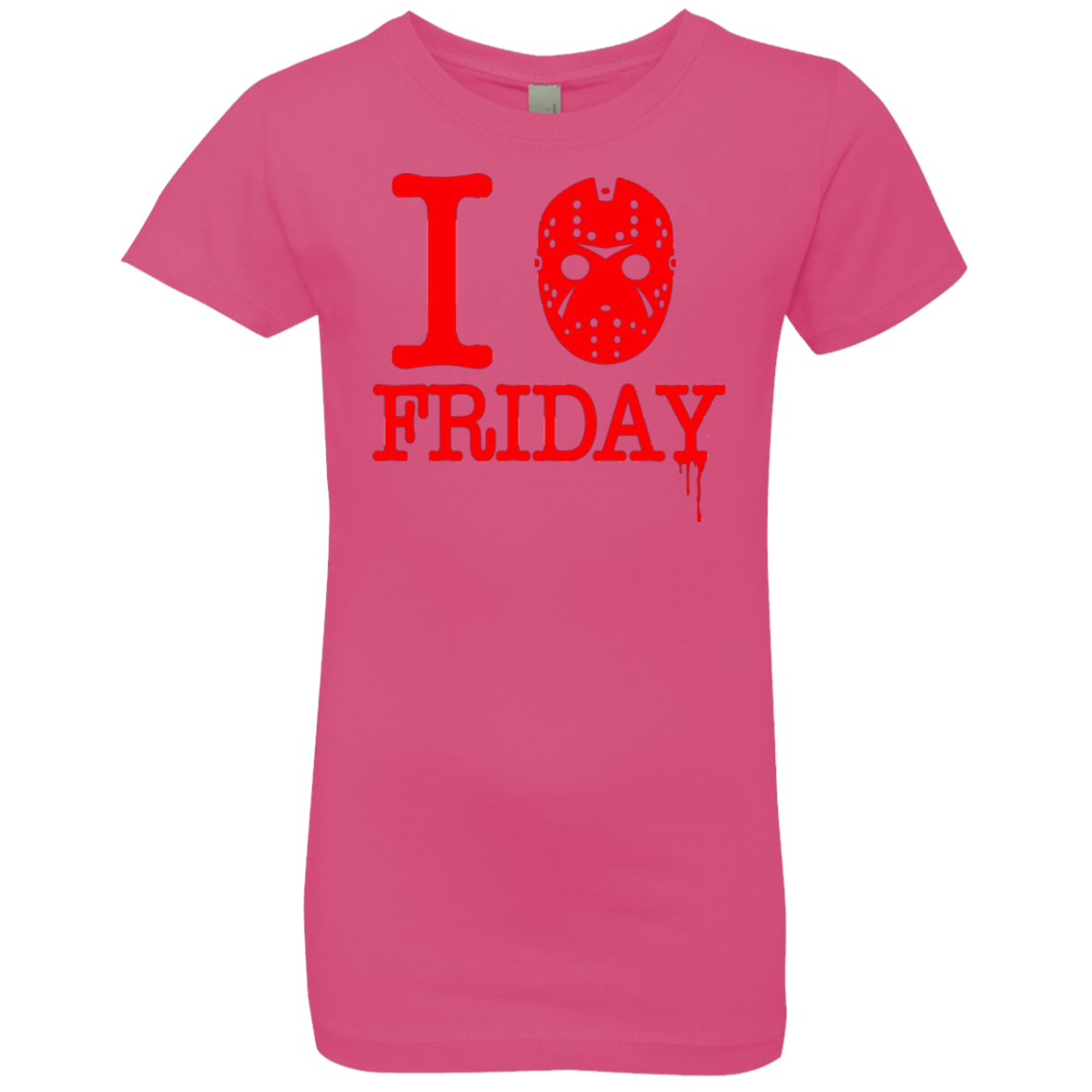 T-Shirts Hot Pink / YXS I Love Friday Girls Premium T-Shirt