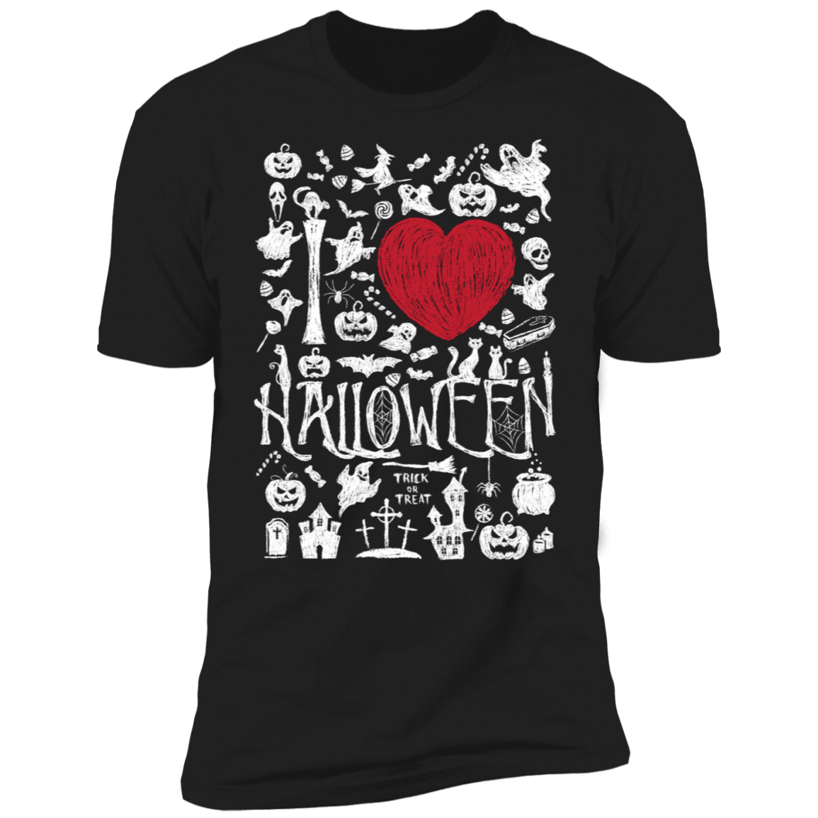T-Shirts Black / X-Small I Love Halloween Men's Premium T-Shirt