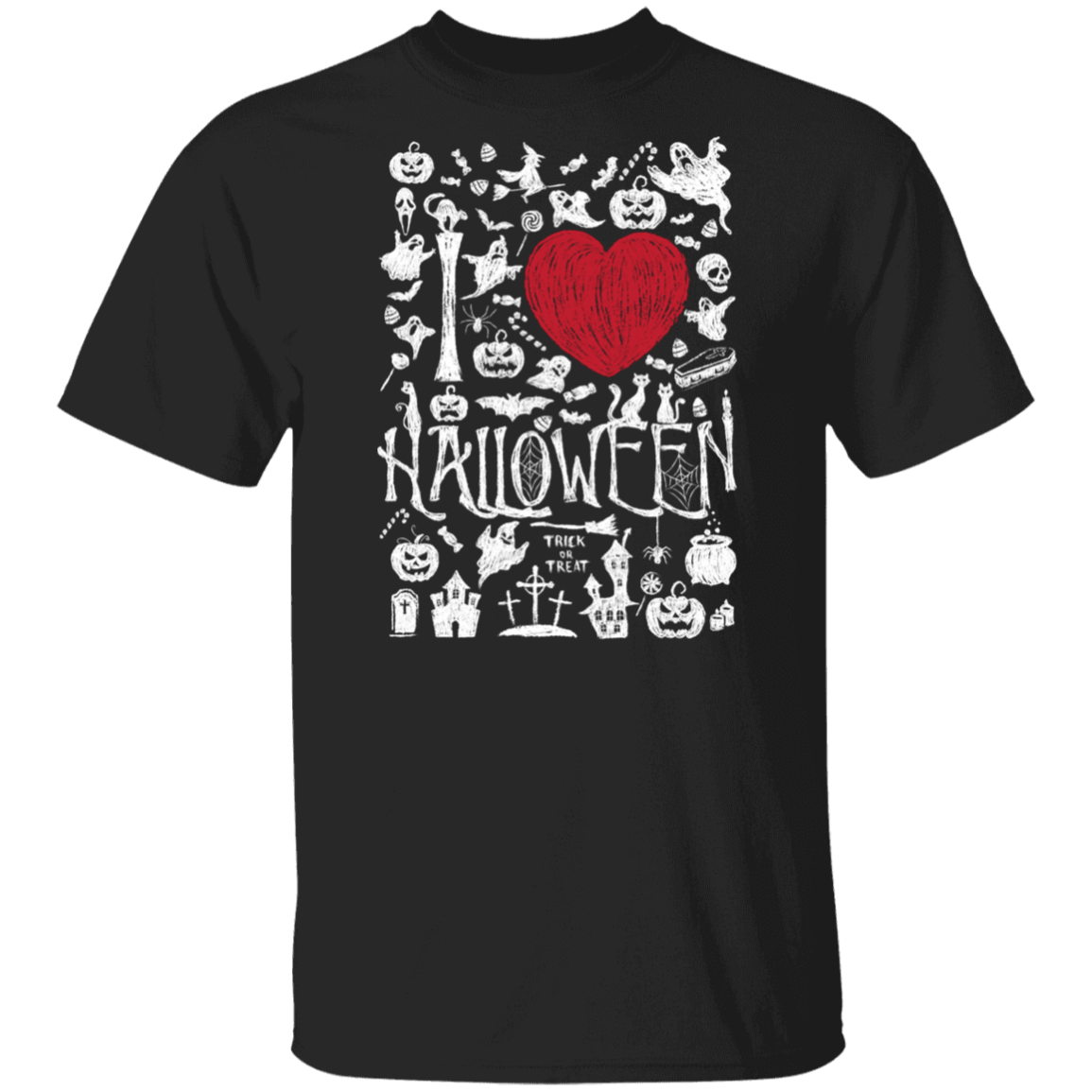 T-Shirts Black / S I Love Halloween T-Shirt