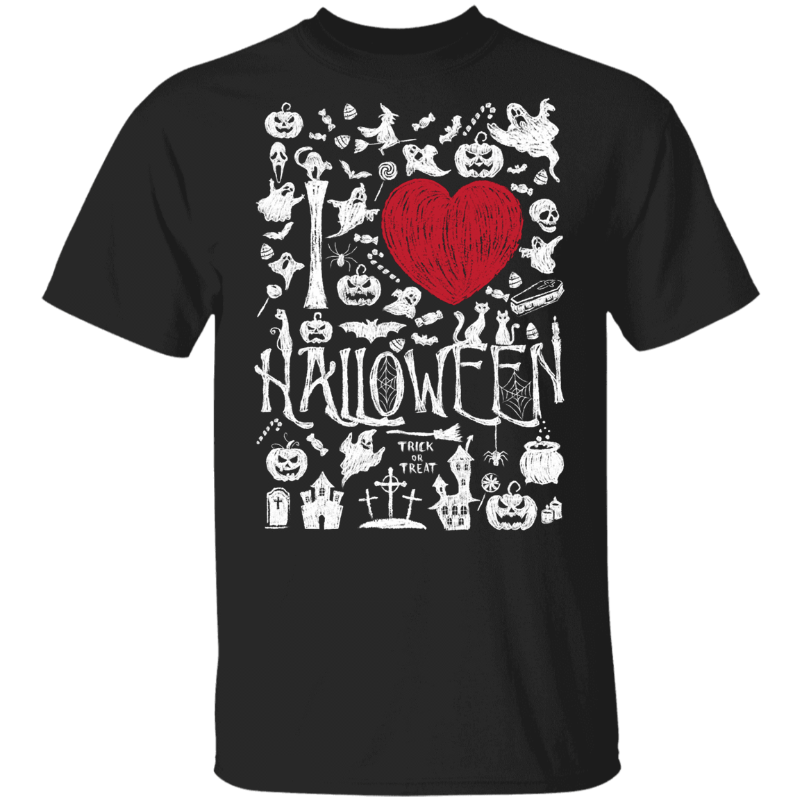 T-Shirts Black / YXS I Love Halloween Youth T-Shirt