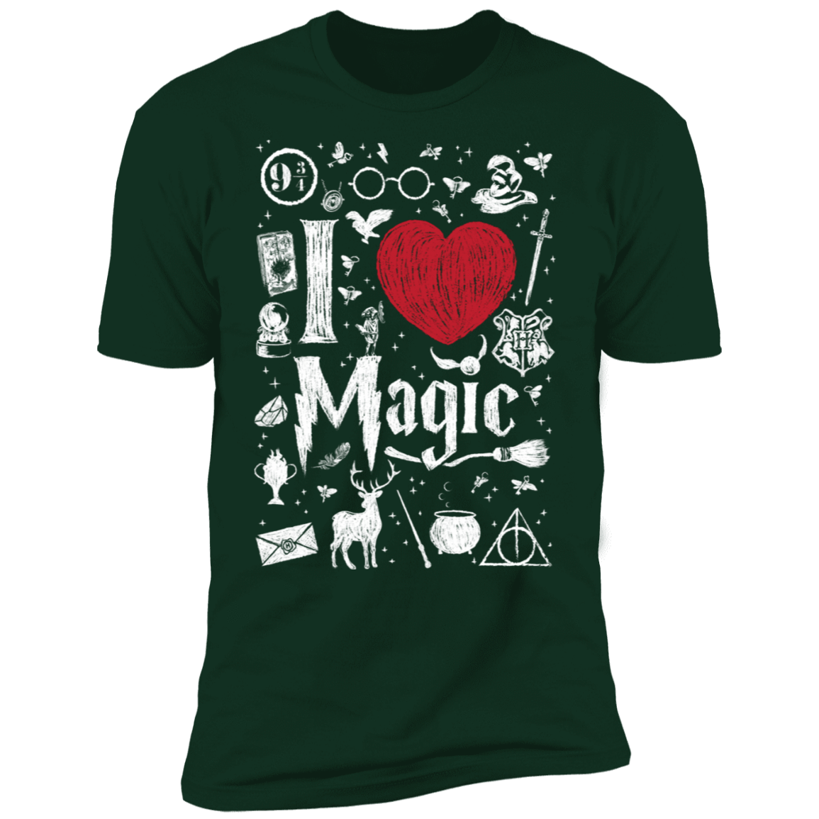 T-Shirts Forest Green / S I Love Magic Men's Premium T-Shirt