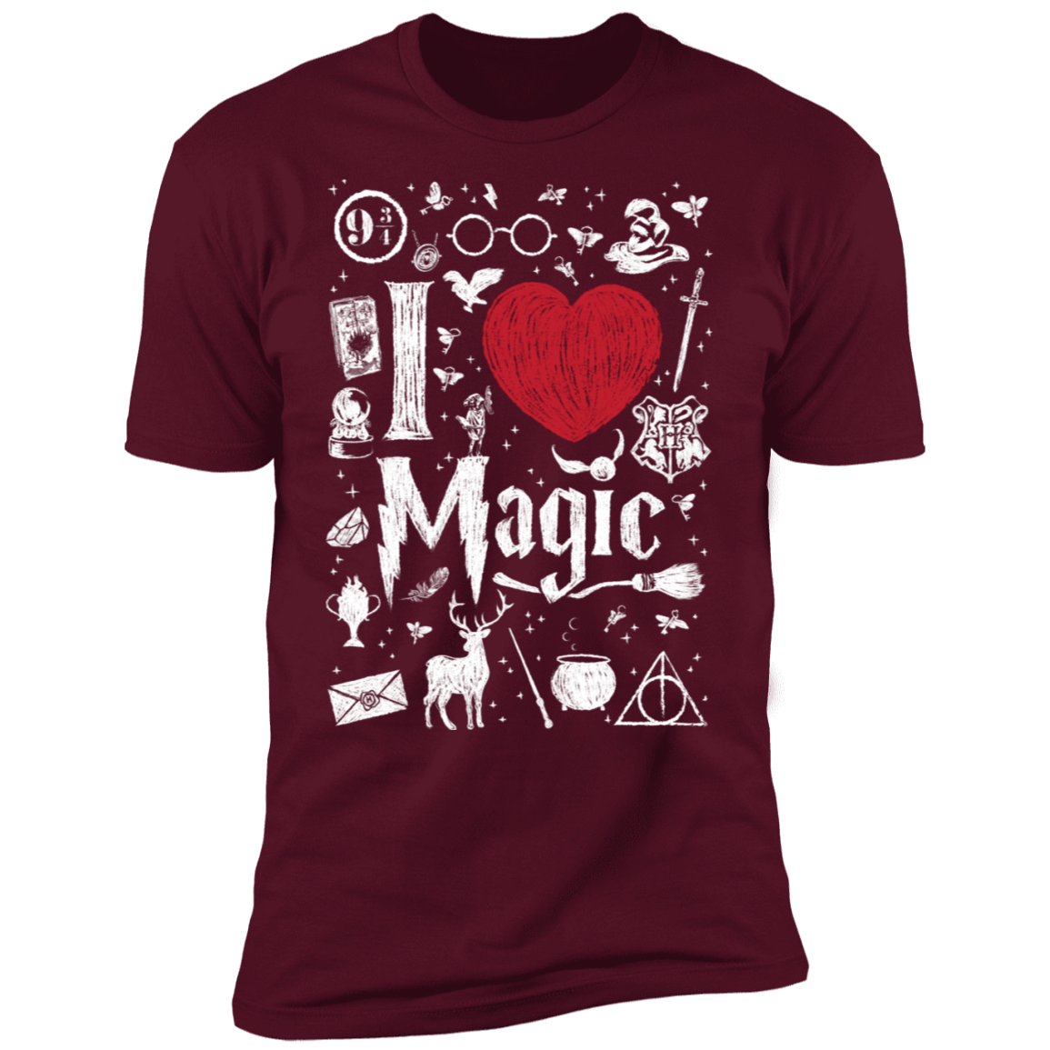T-Shirts Maroon / S I Love Magic Men's Premium T-Shirt