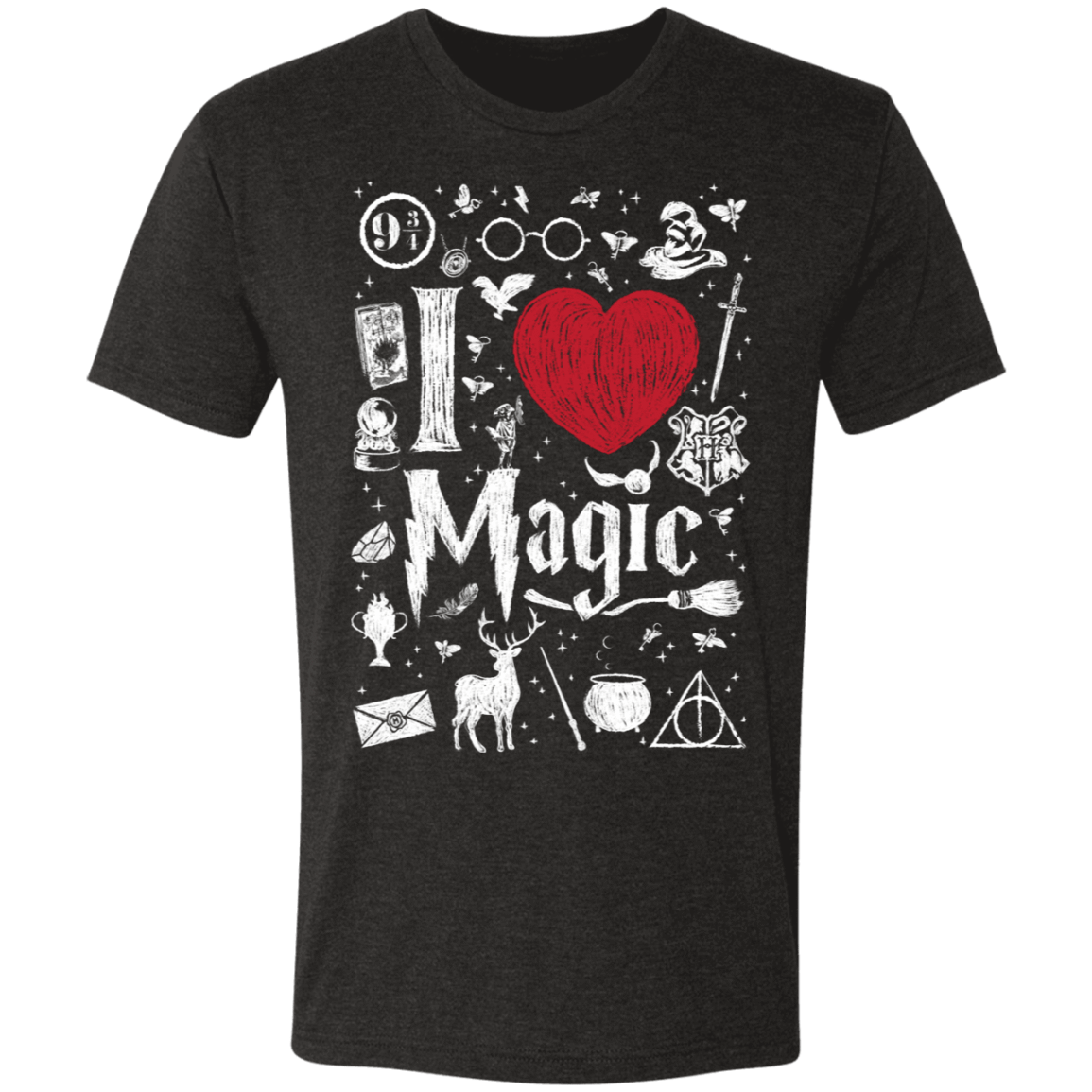 T-Shirts Vintage Black / S I Love Magic Men's Triblend T-Shirt
