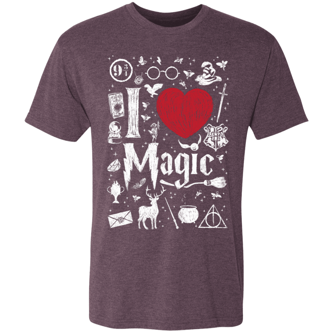T-Shirts Vintage Purple / S I Love Magic Men's Triblend T-Shirt