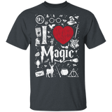 T-Shirts Dark Heather / S I Love Magic T-Shirt