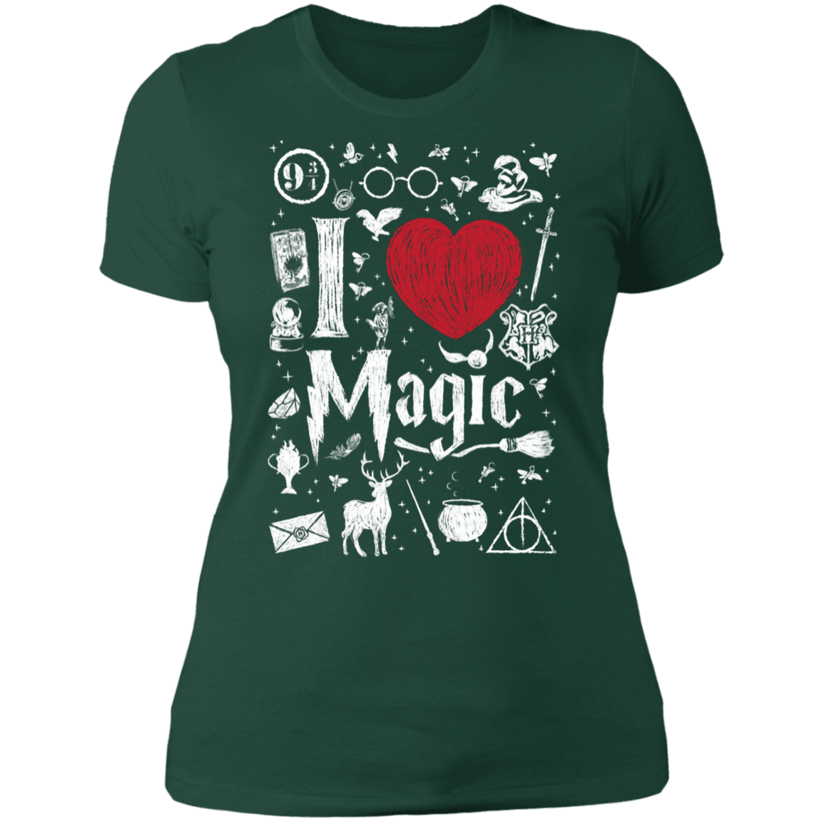 T-Shirts Forest Green / S I Love Magic Women's Premium T-Shirt