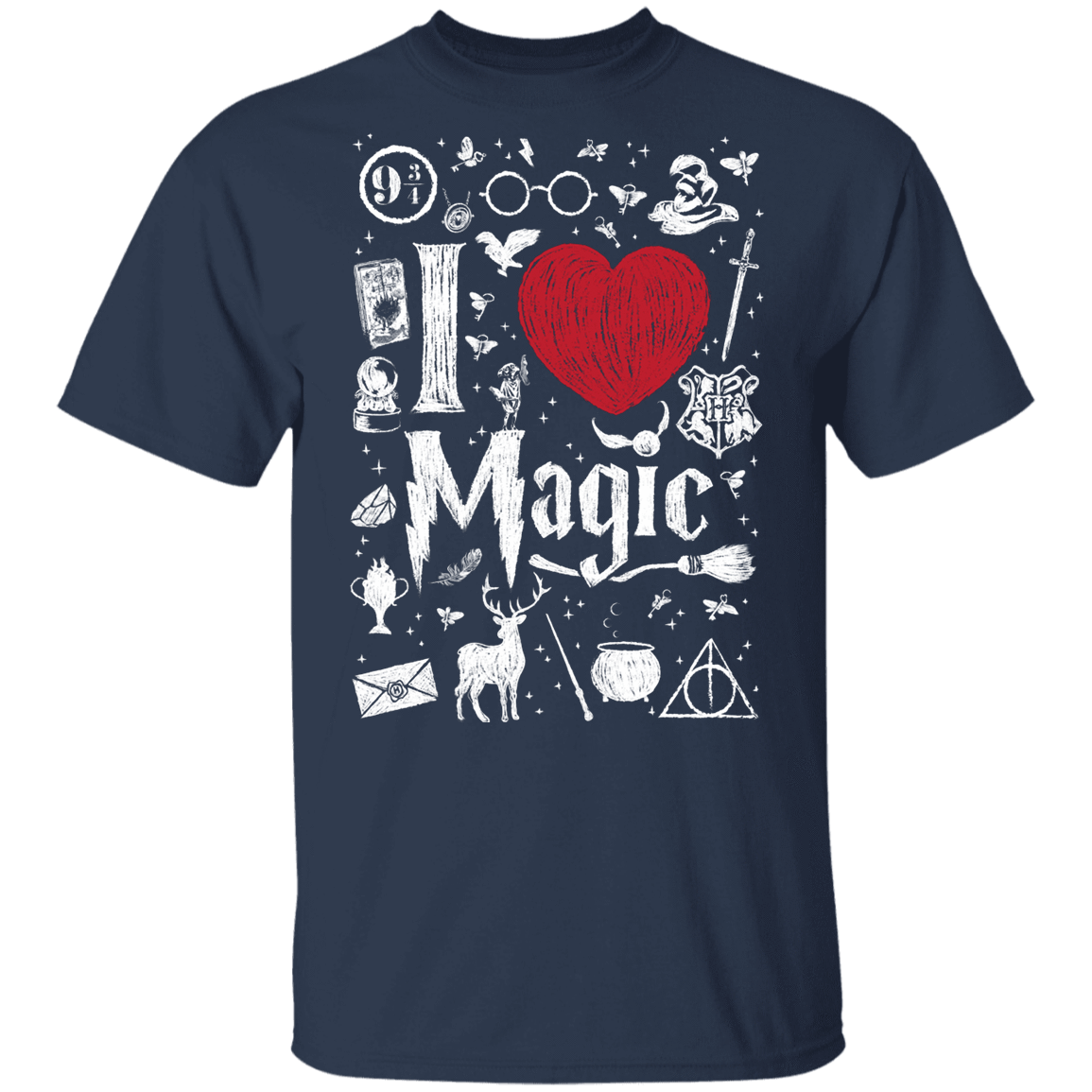T-Shirts Navy / YXS I Love Magic Youth T-Shirt