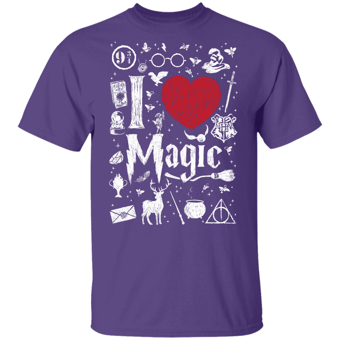 T-Shirts Purple / YXS I Love Magic Youth T-Shirt