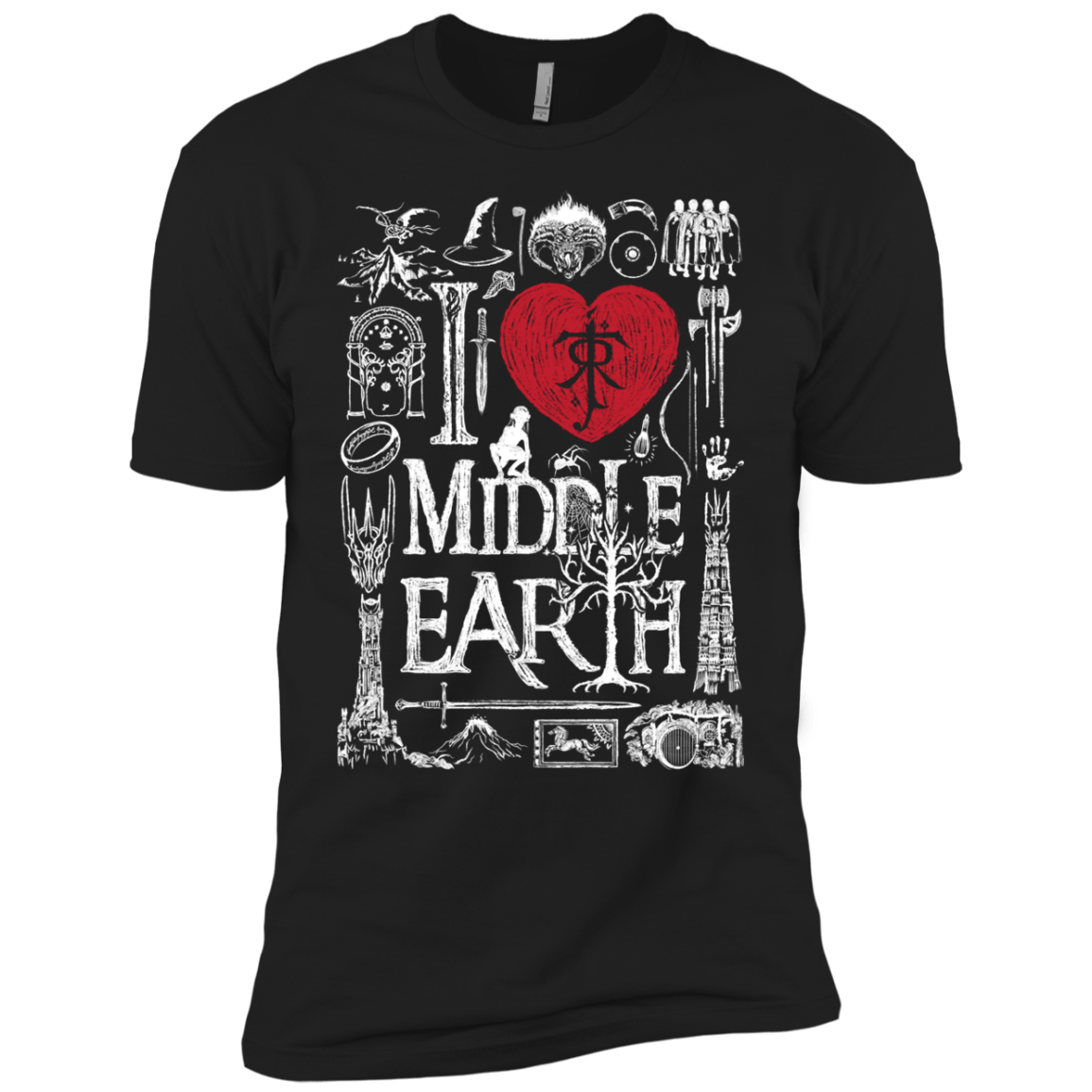 T-Shirts Black / YXS I Love Middle Earth Boys Premium T-Shirt