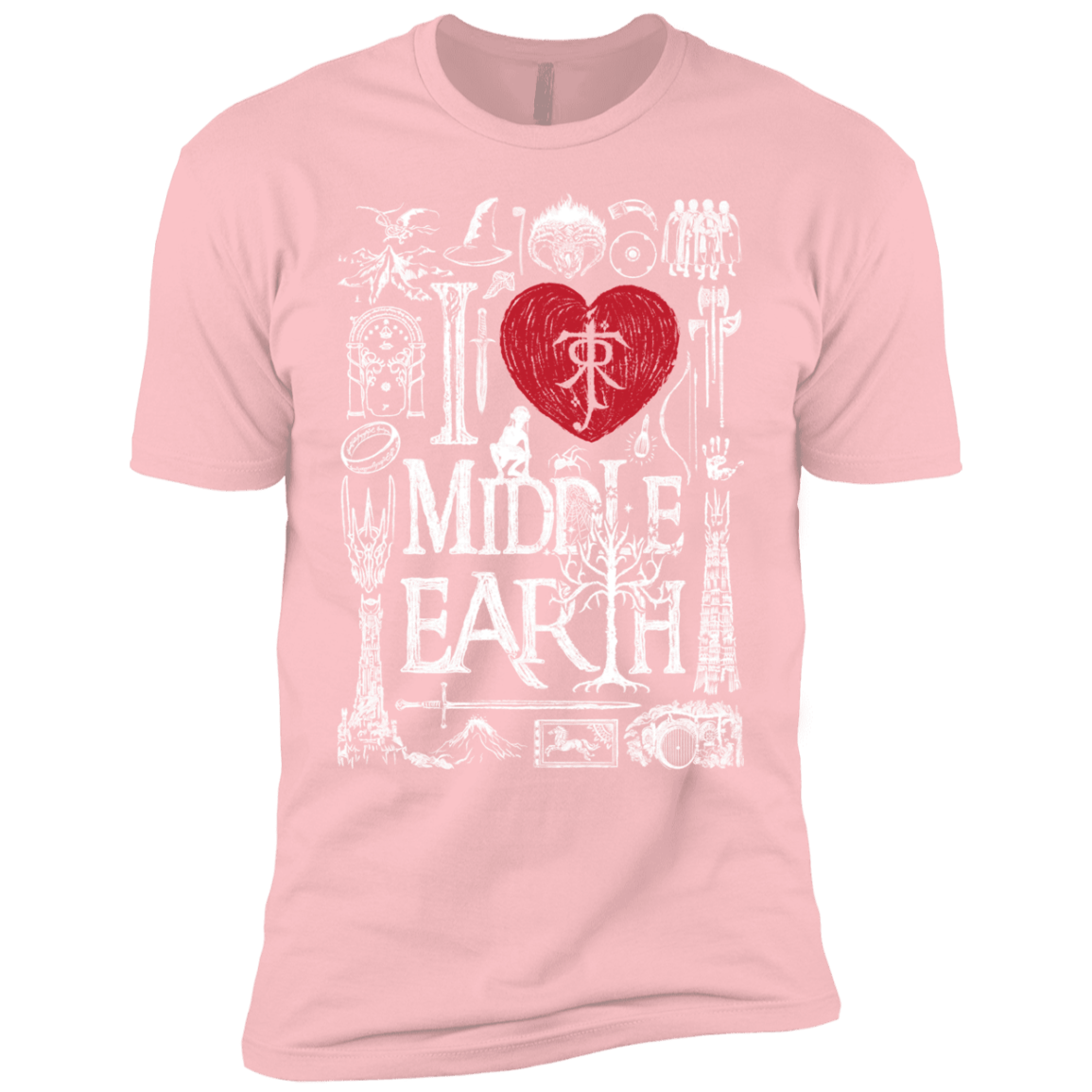 T-Shirts Light Pink / YXS I Love Middle Earth Boys Premium T-Shirt