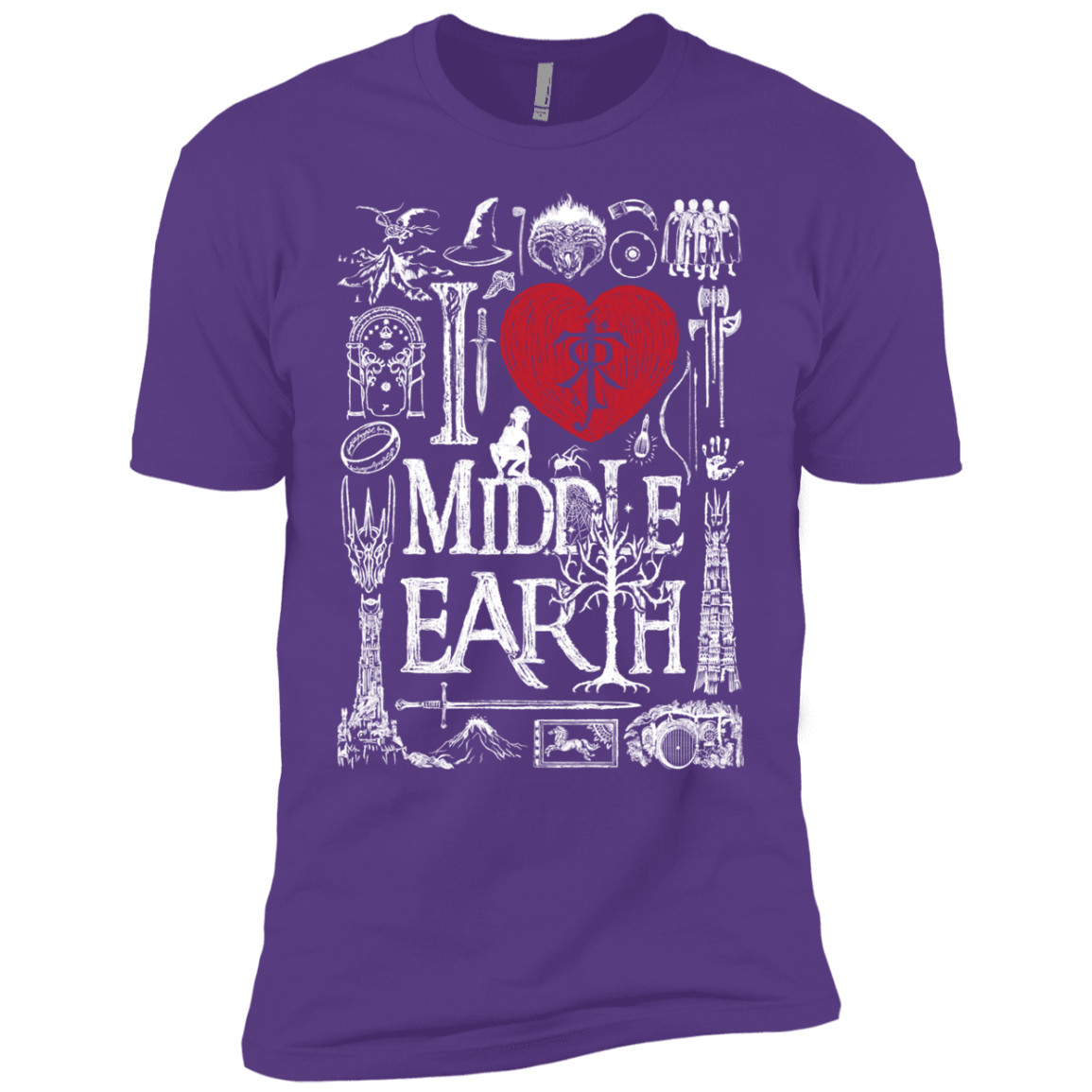 T-Shirts Purple Rush / YXS I Love Middle Earth Boys Premium T-Shirt