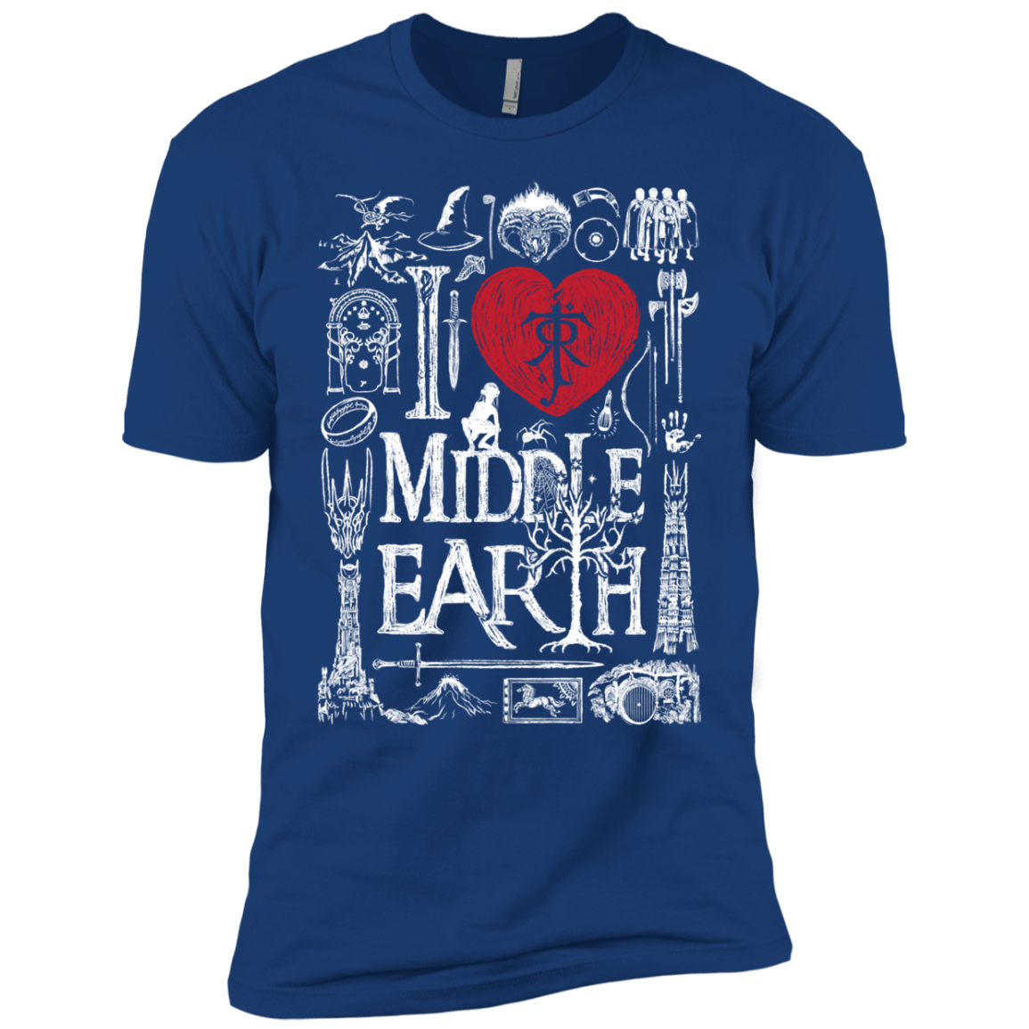 T-Shirts Royal / YXS I Love Middle Earth Boys Premium T-Shirt