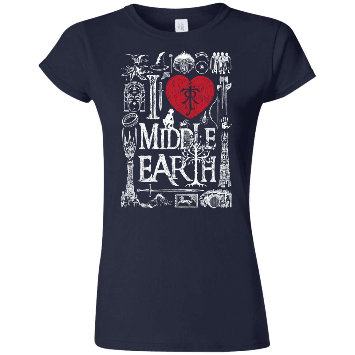 T-Shirts Navy / S I Love Middle Earth Junior Slimmer-Fit T-Shirt