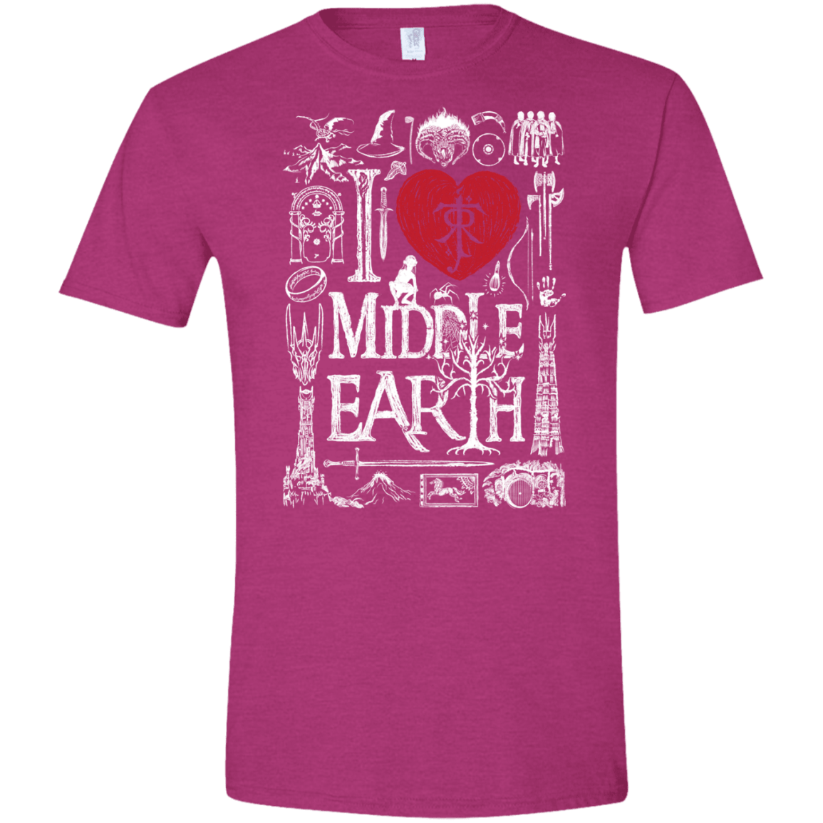 T-Shirts Antique Heliconia / S I Love Middle Earth Men's Semi-Fitted Softstyle