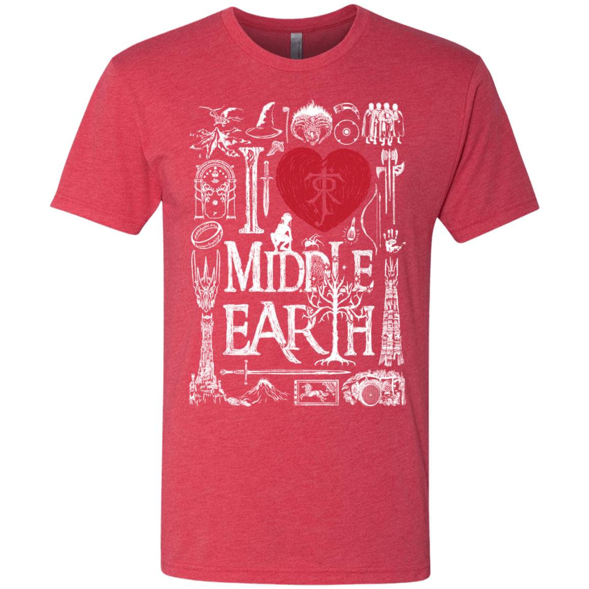 T-Shirts Vintage Red / S I Love Middle Earth Men's Triblend T-Shirt