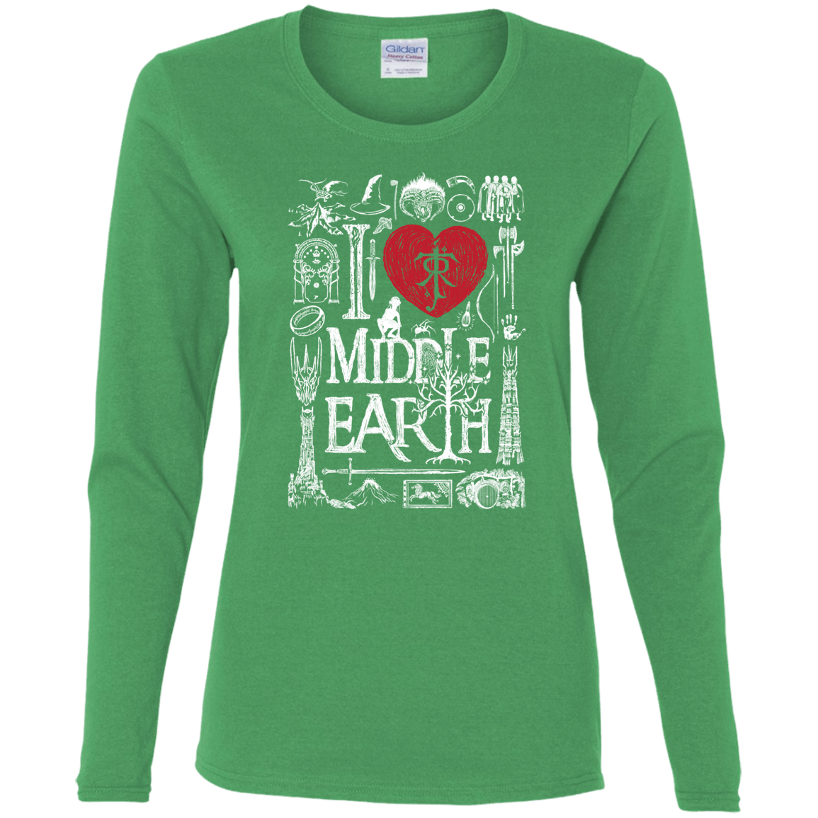 T-Shirts Irish Green / S I Love Middle Earth Women's Long Sleeve T-Shirt