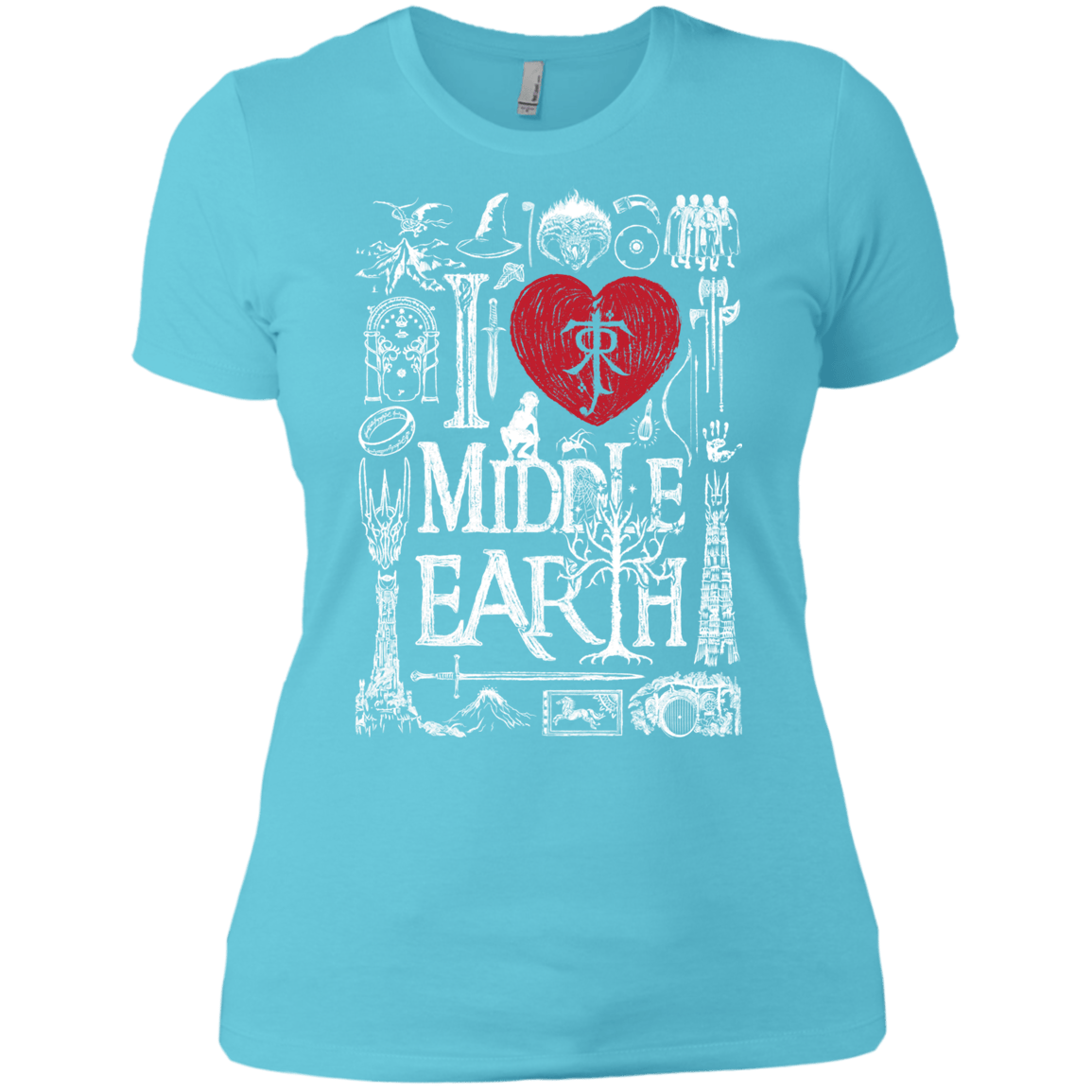 T-Shirts Cancun / X-Small I Love Middle Earth Women's Premium T-Shirt