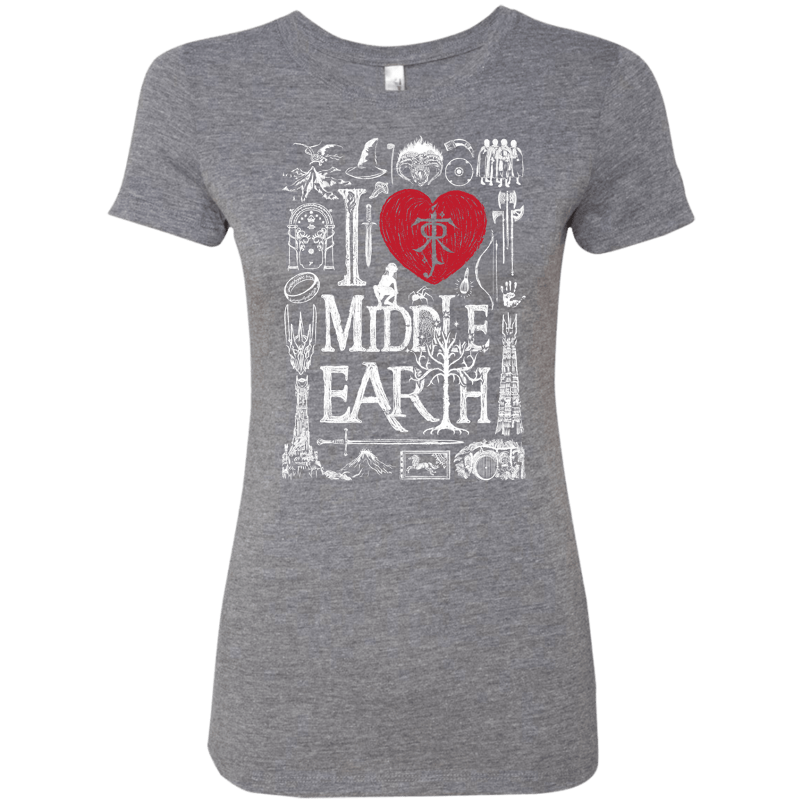 T-Shirts Premium Heather / S I Love Middle Earth Women's Triblend T-Shirt