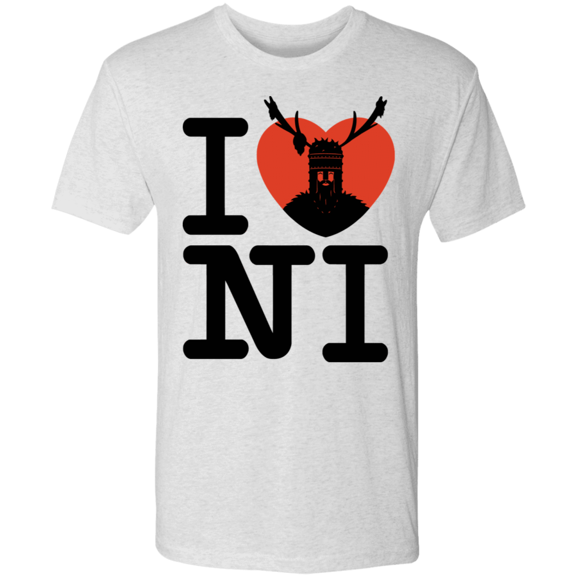 T-Shirts Heather White / S I Love NI Men's Triblend T-Shirt