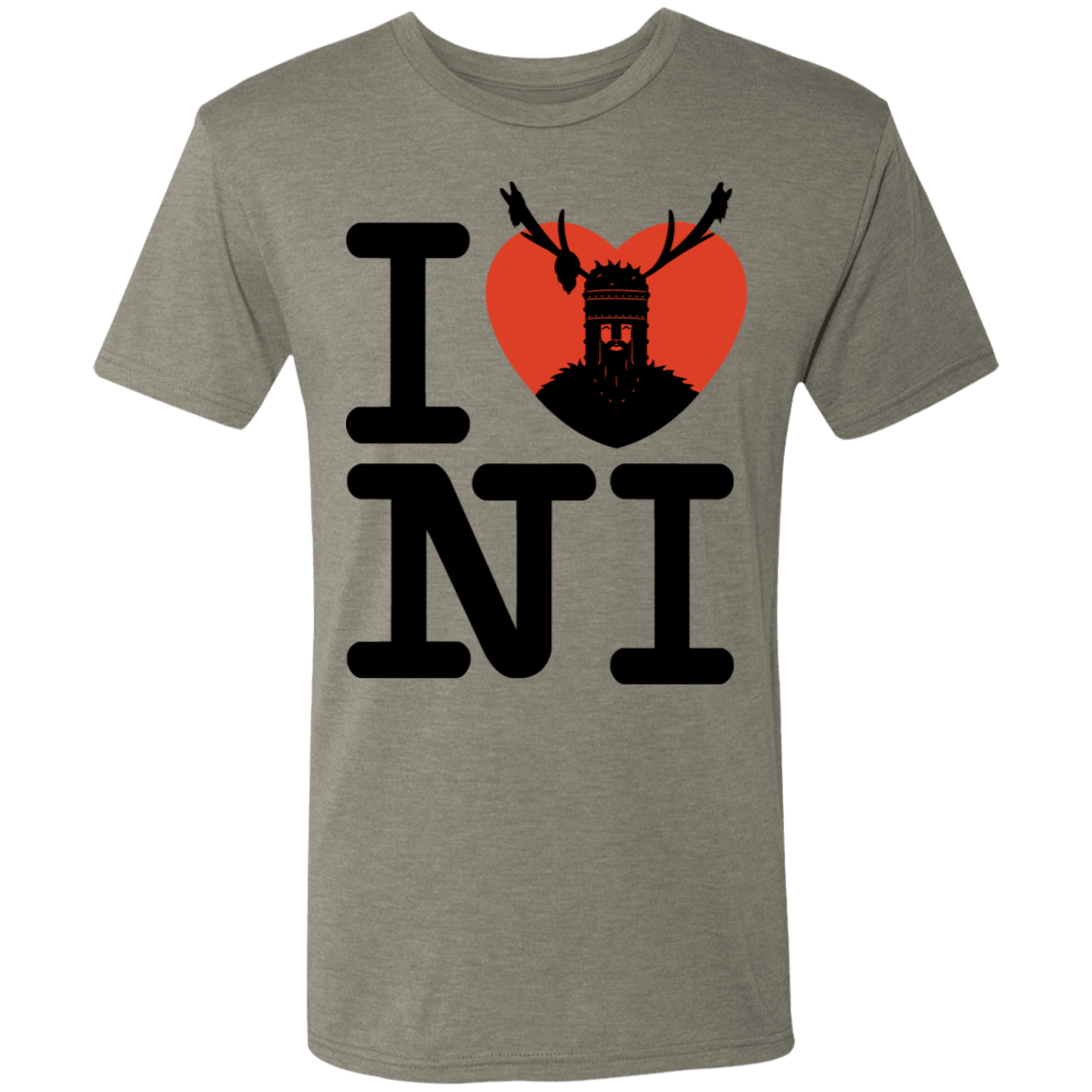 T-Shirts Venetian Grey / S I Love NI Men's Triblend T-Shirt