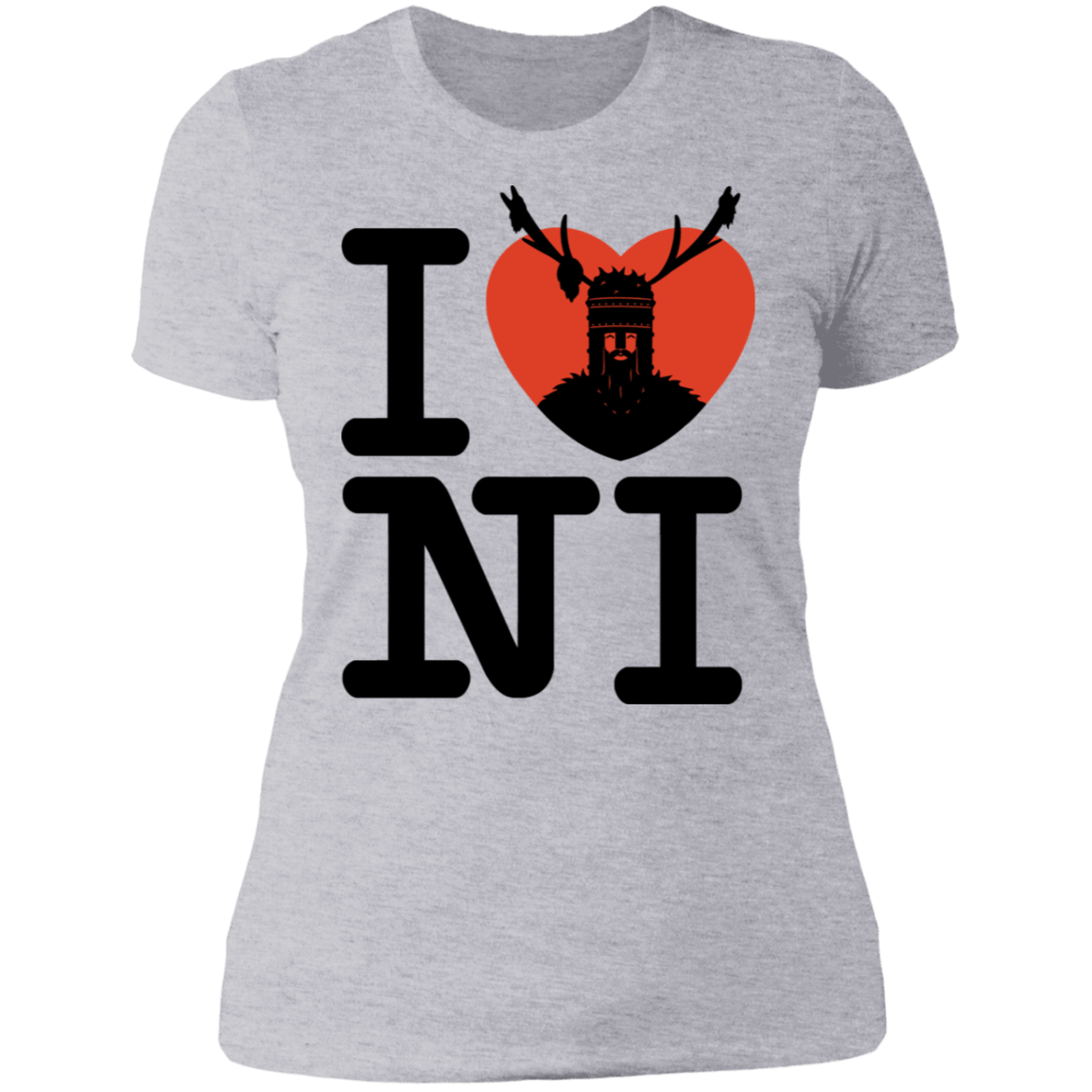 T-Shirts Heather Grey / S I Love NI Women's Premium T-Shirt
