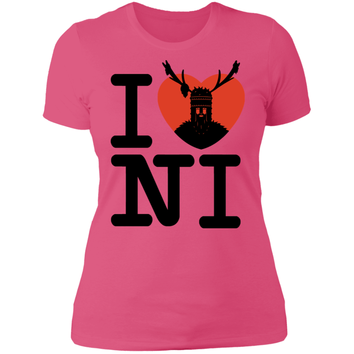 T-Shirts Hot Pink / S I Love NI Women's Premium T-Shirt
