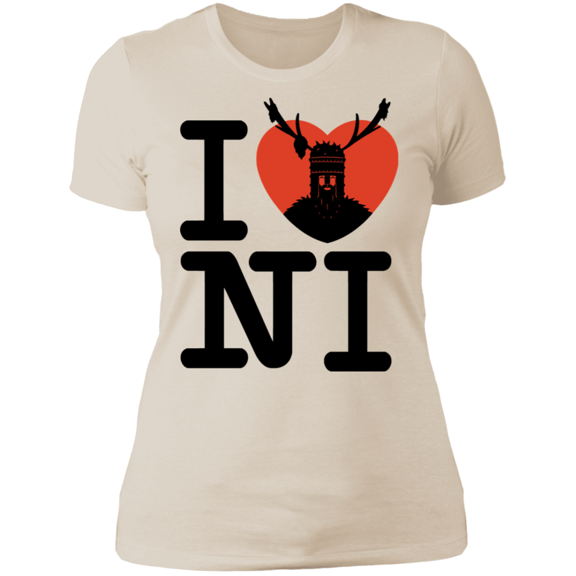 T-Shirts Ivory/ / S I Love NI Women's Premium T-Shirt
