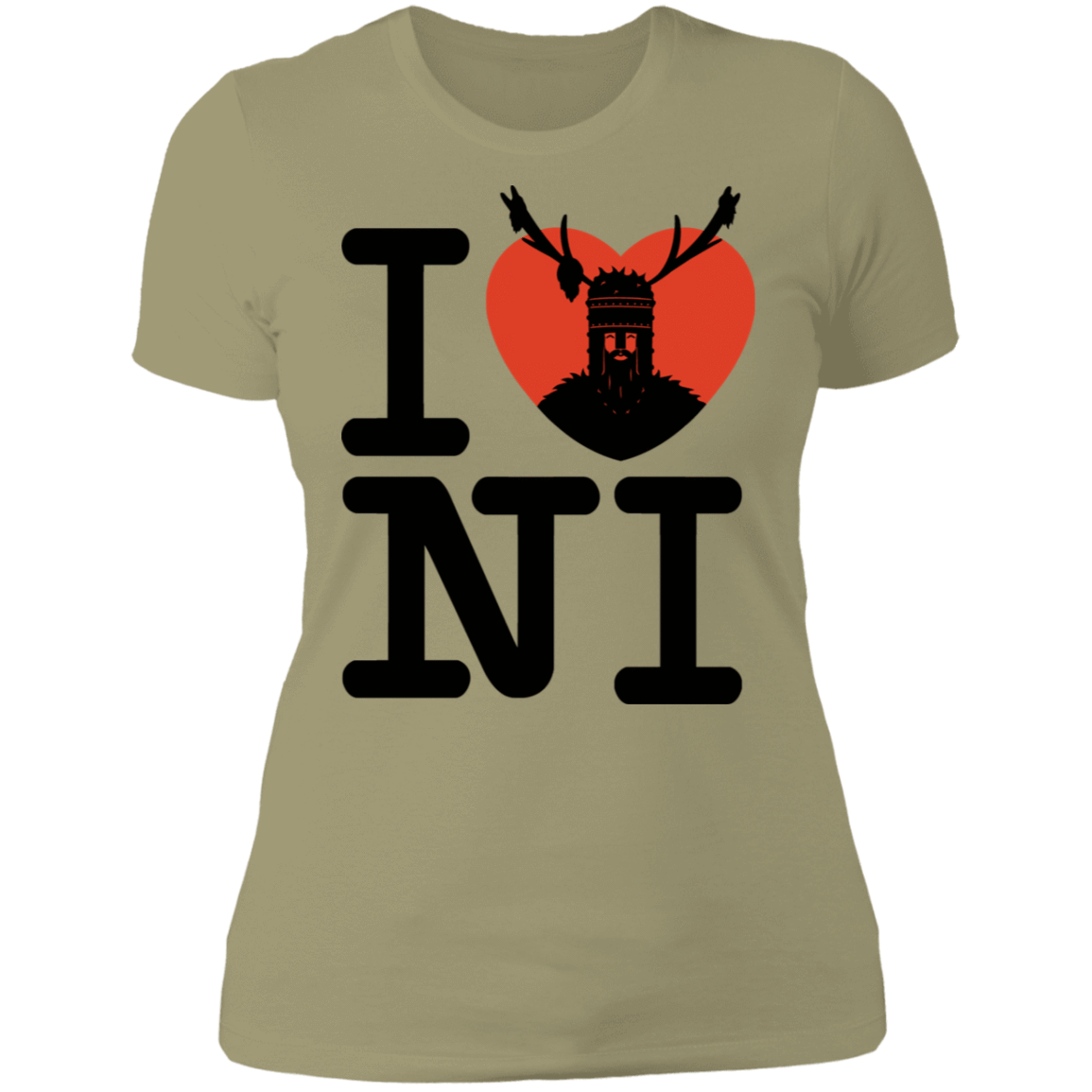 T-Shirts Light Olive / S I Love NI Women's Premium T-Shirt
