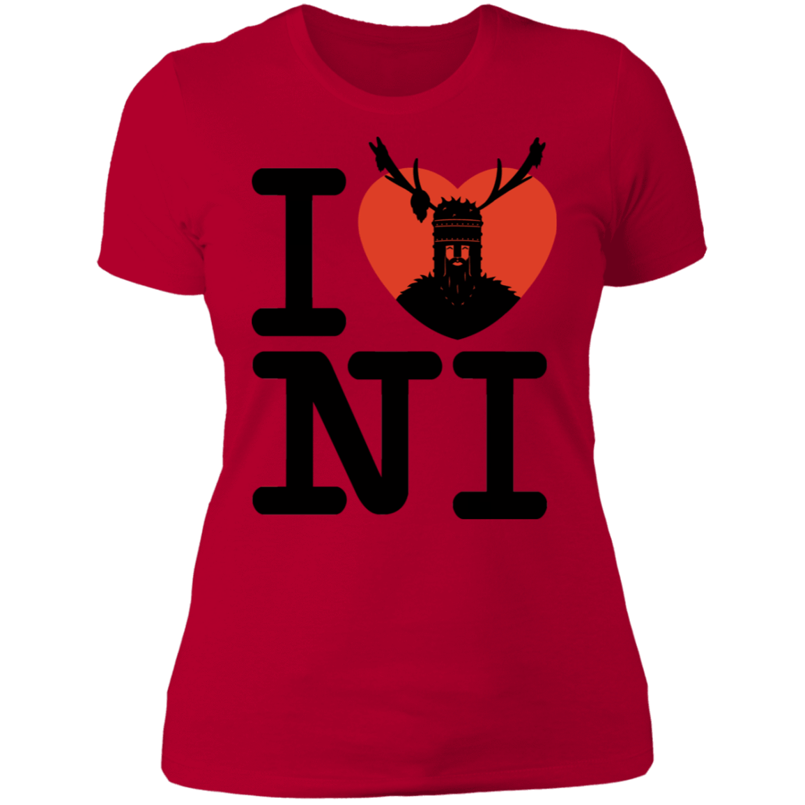 T-Shirts Red / S I Love NI Women's Premium T-Shirt