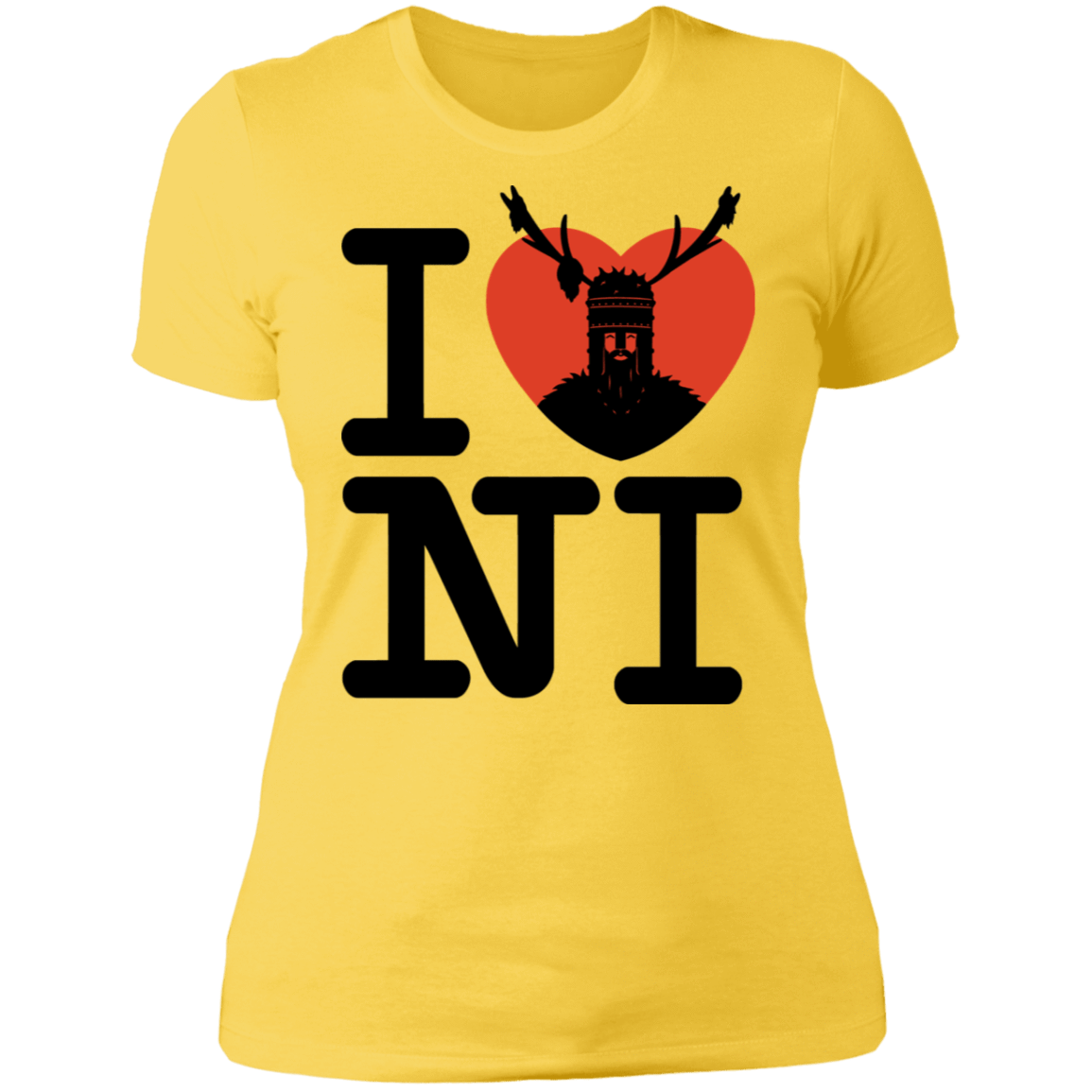 T-Shirts Vibrant Yellow / S I Love NI Women's Premium T-Shirt
