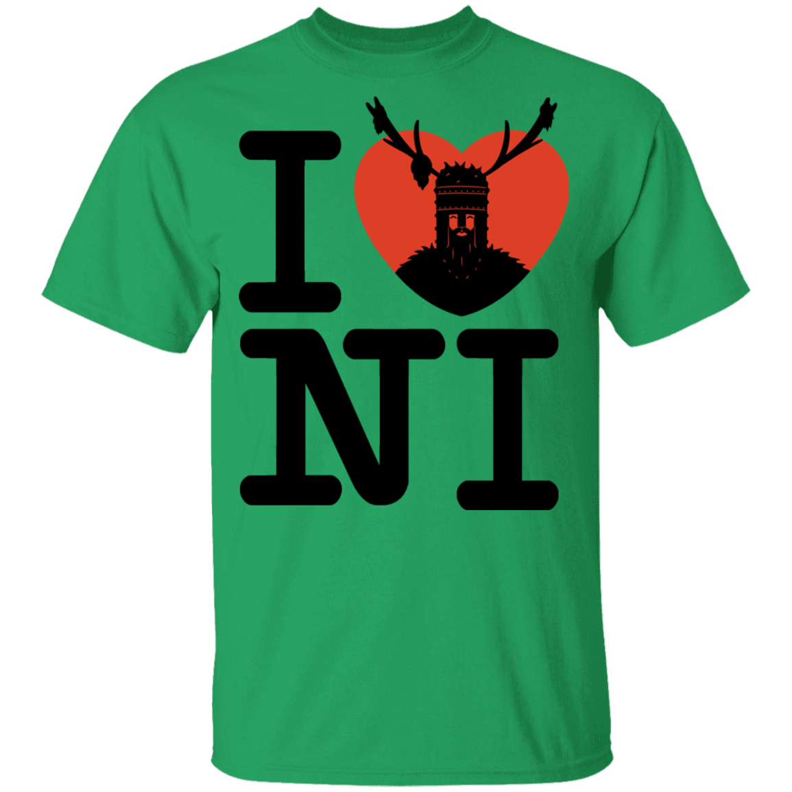 T-Shirts Irish Green / YXS I Love NI Youth T-Shirt