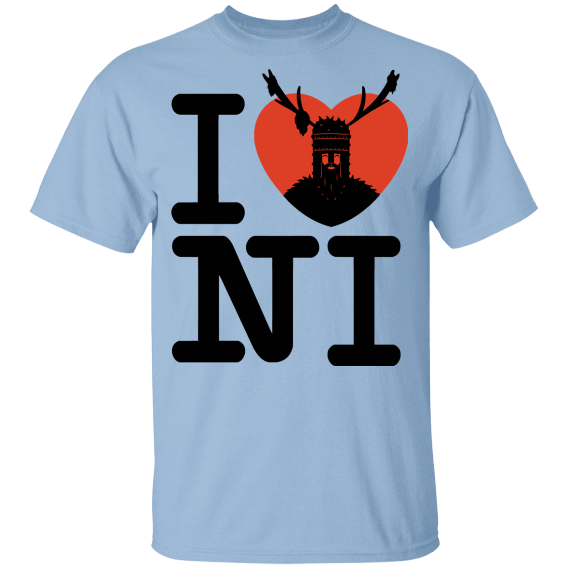 T-Shirts Light Blue / YXS I Love NI Youth T-Shirt