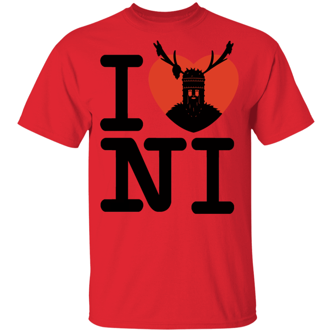 T-Shirts Red / YXS I Love NI Youth T-Shirt