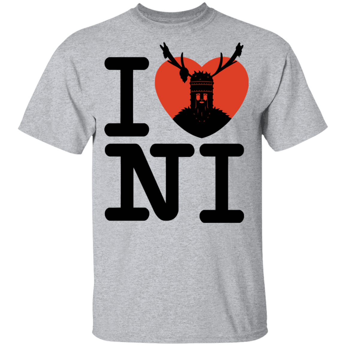 T-Shirts Sport Grey / YXS I Love NI Youth T-Shirt