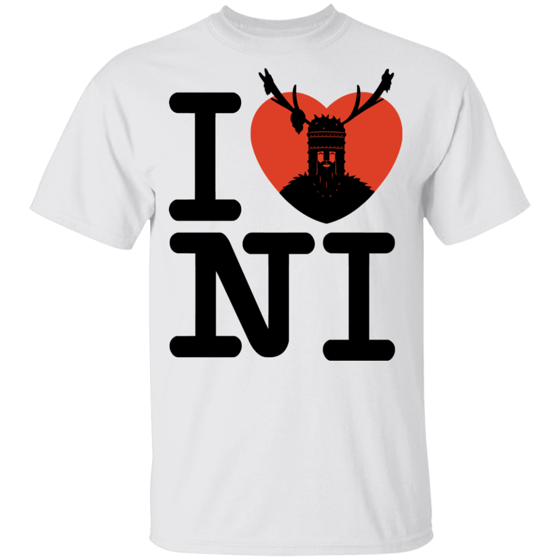 T-Shirts White / YXS I Love NI Youth T-Shirt