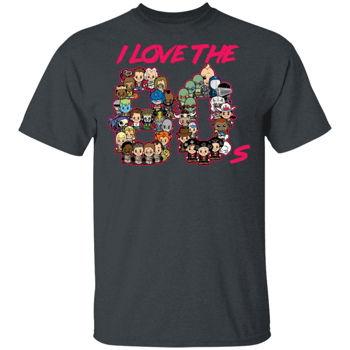 T-Shirts Dark Heather / S I Love the 80s T-Shirt