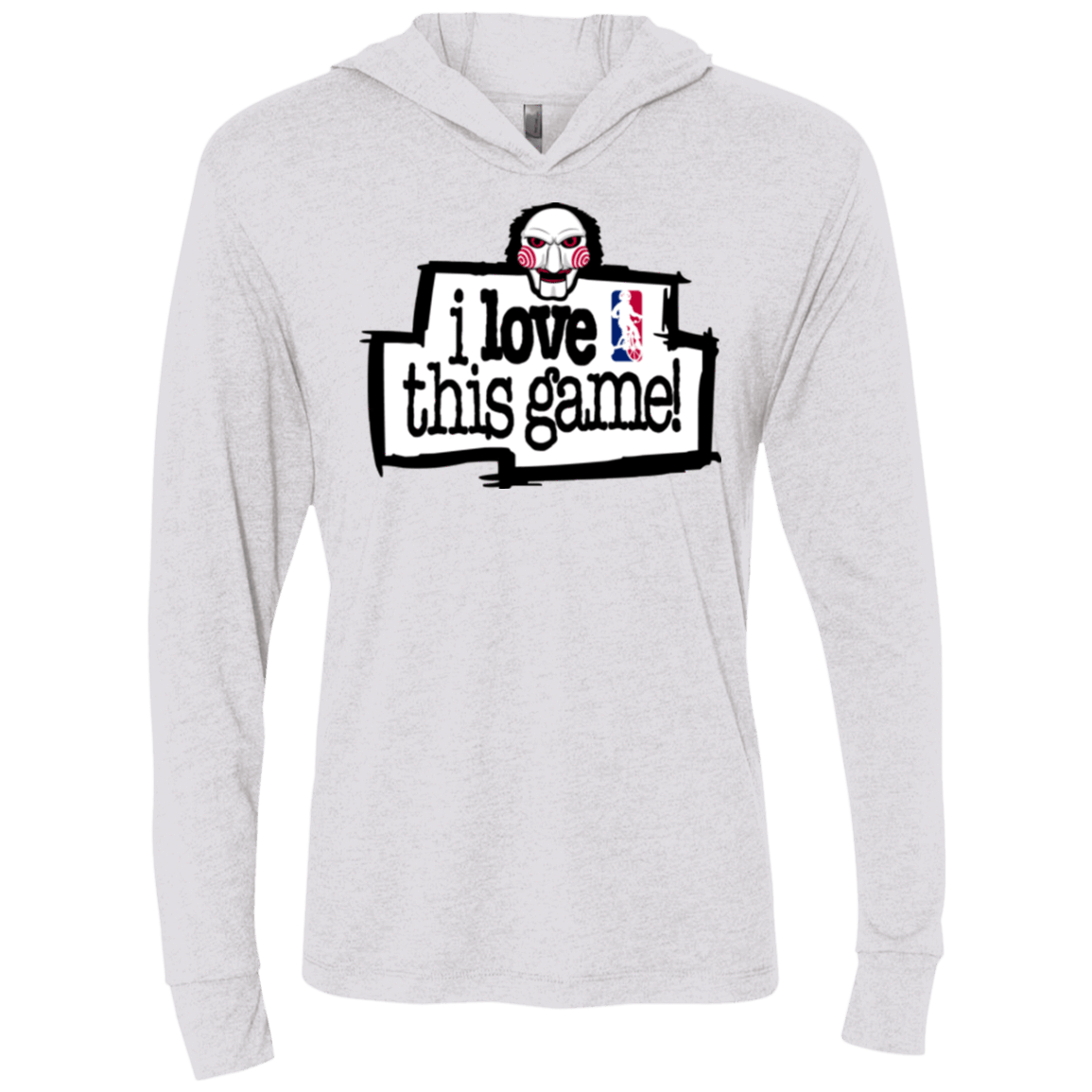 T-Shirts Heather White / X-Small I Love This Game Triblend Long Sleeve Hoodie Tee