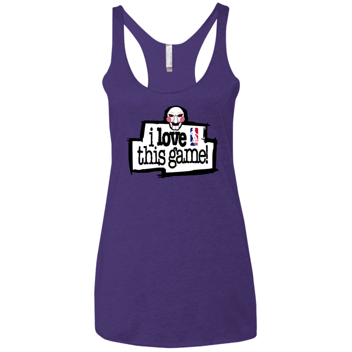 T-Shirts Purple Rush / X-Small I Love This Game Women's Triblend Racerback Tank