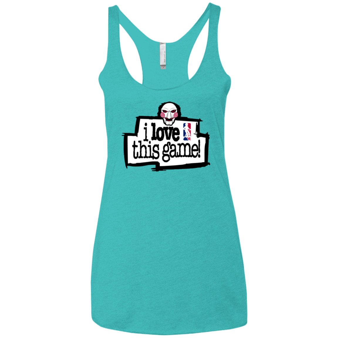 T-Shirts Tahiti Blue / X-Small I Love This Game Women's Triblend Racerback Tank