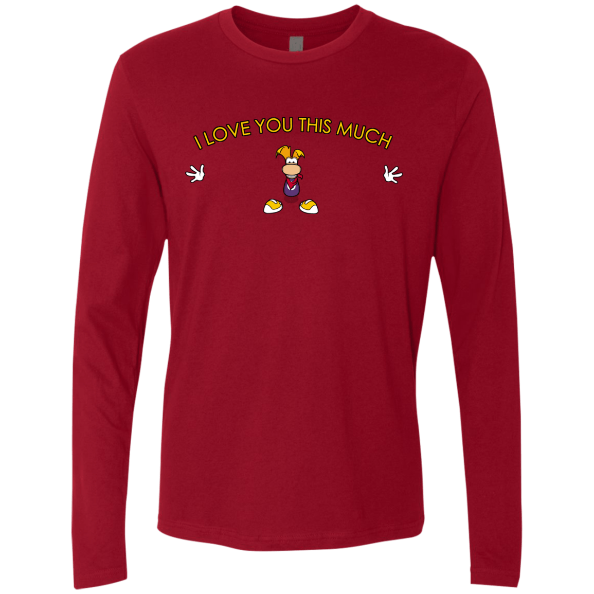 T-Shirts Cardinal / S I Love You This Much Men's Premium Long Sleeve