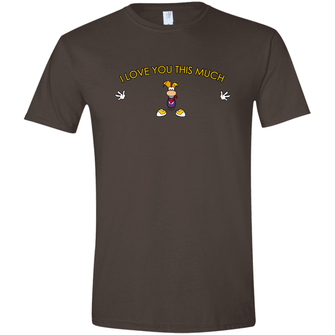 T-Shirts Dark Chocolate / S I Love You This Much Men's Semi-Fitted Softstyle